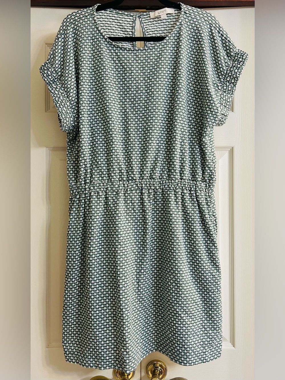 LOFT Seafoam Green Printed Dress